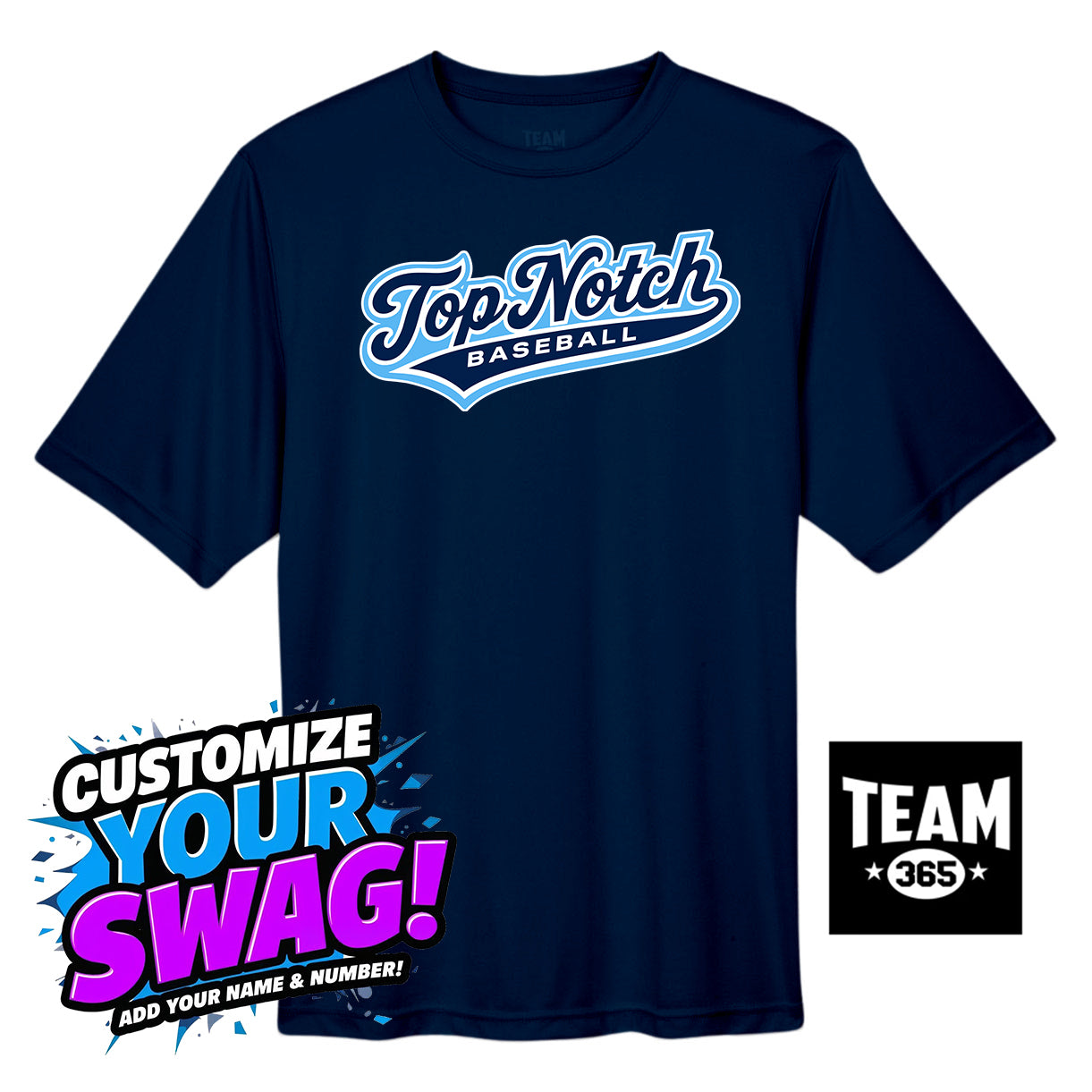 Team 365 Youth & Men's Zone Performance T-Shirt - Top Notch Baseball