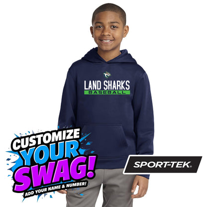 Sport-Tek Youth Sport-Wick Fleece Hooded Pullover YST244 - OBP Land Sharks