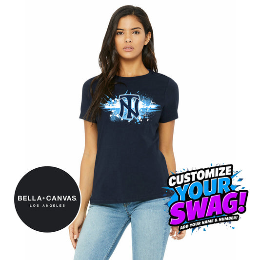 Bella + Canvas B6400 Women's Relaxed Jersey Short-Sleeve T-Shirt - Top Notch Baseball