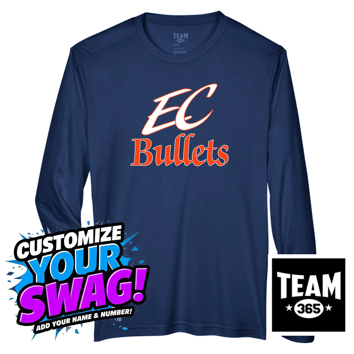 Team 365 Youth & Men's Zone Performance Long-Sleeve T-Shirt - EC Bullets Softball