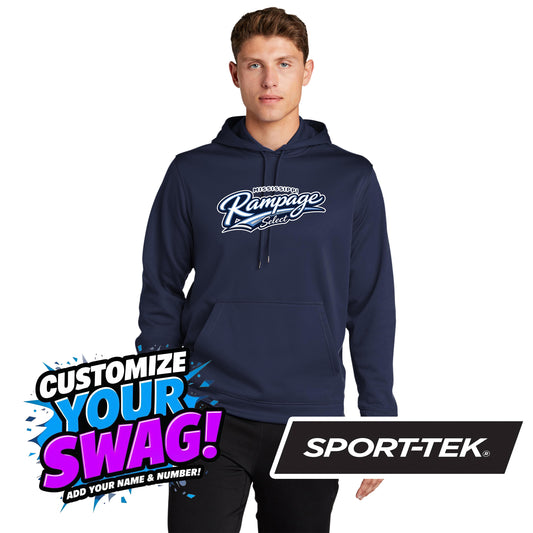 Sport-Tek Sport-Wick Fleece Hooded Pullover F244 - Mississippi Rampage Select Softball