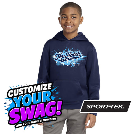 Sport-Tek Youth Sport-Wick Fleece Hooded Pullover YST244 - Top Notch Baseball