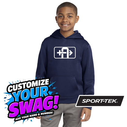 Sport-Tek Youth Sport-Wick Fleece Hooded Pullover YST244 - Arrows Baseball