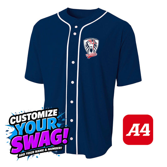 A4 Apparel N4184 Game Day Classic Baseball Jersey - Orlando Lions Baseball