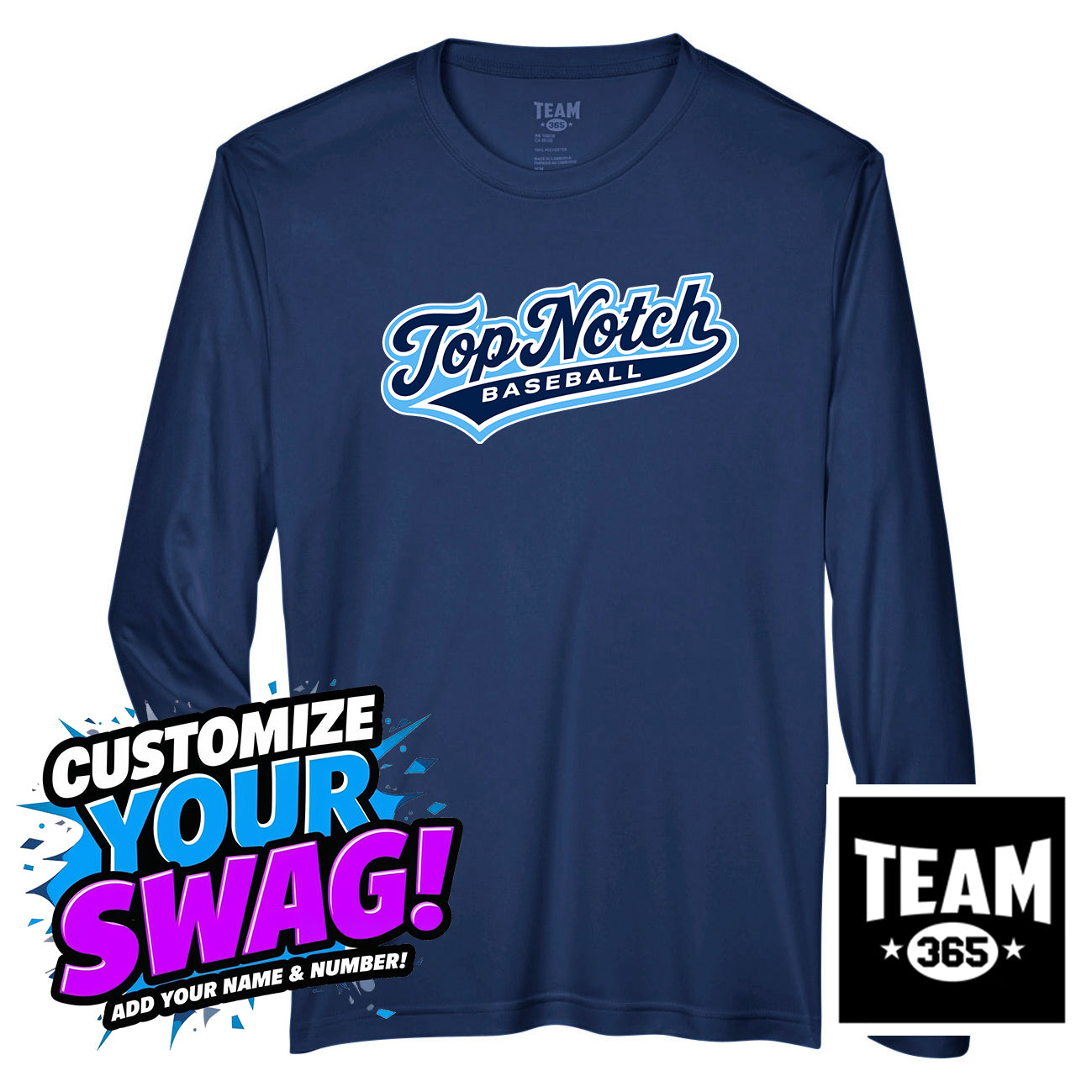 Team 365 Youth & Men's Zone Performance Long-Sleeve T-Shirt - Top Notch Baseball