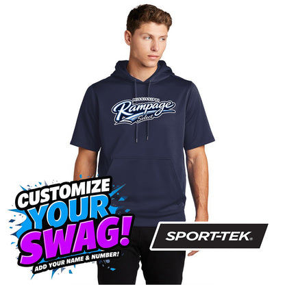 Sport-Tek Sport-Wick Fleece Short Sleeve Hooded Pullover ST251 - Mississippi Rampage Select Softball