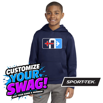Sport-Tek Youth Sport-Wick Fleece Hooded Pullover YST244 - Arrows Baseball
