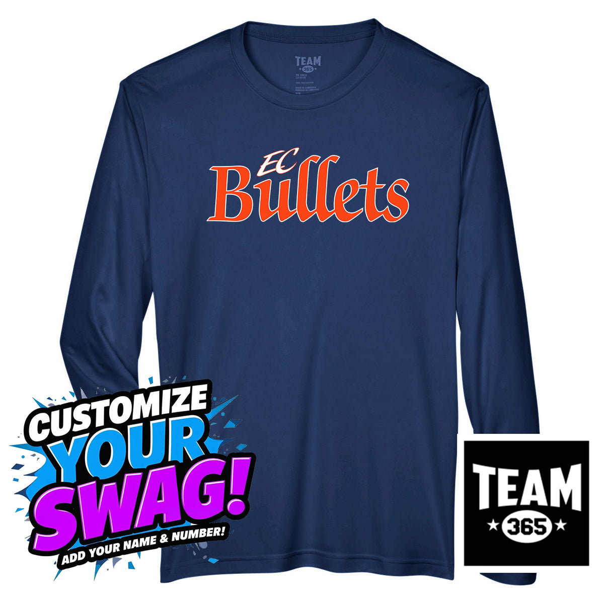 Team 365 Youth & Men's Zone Performance Long-Sleeve T-Shirt - EC Bullets Softball