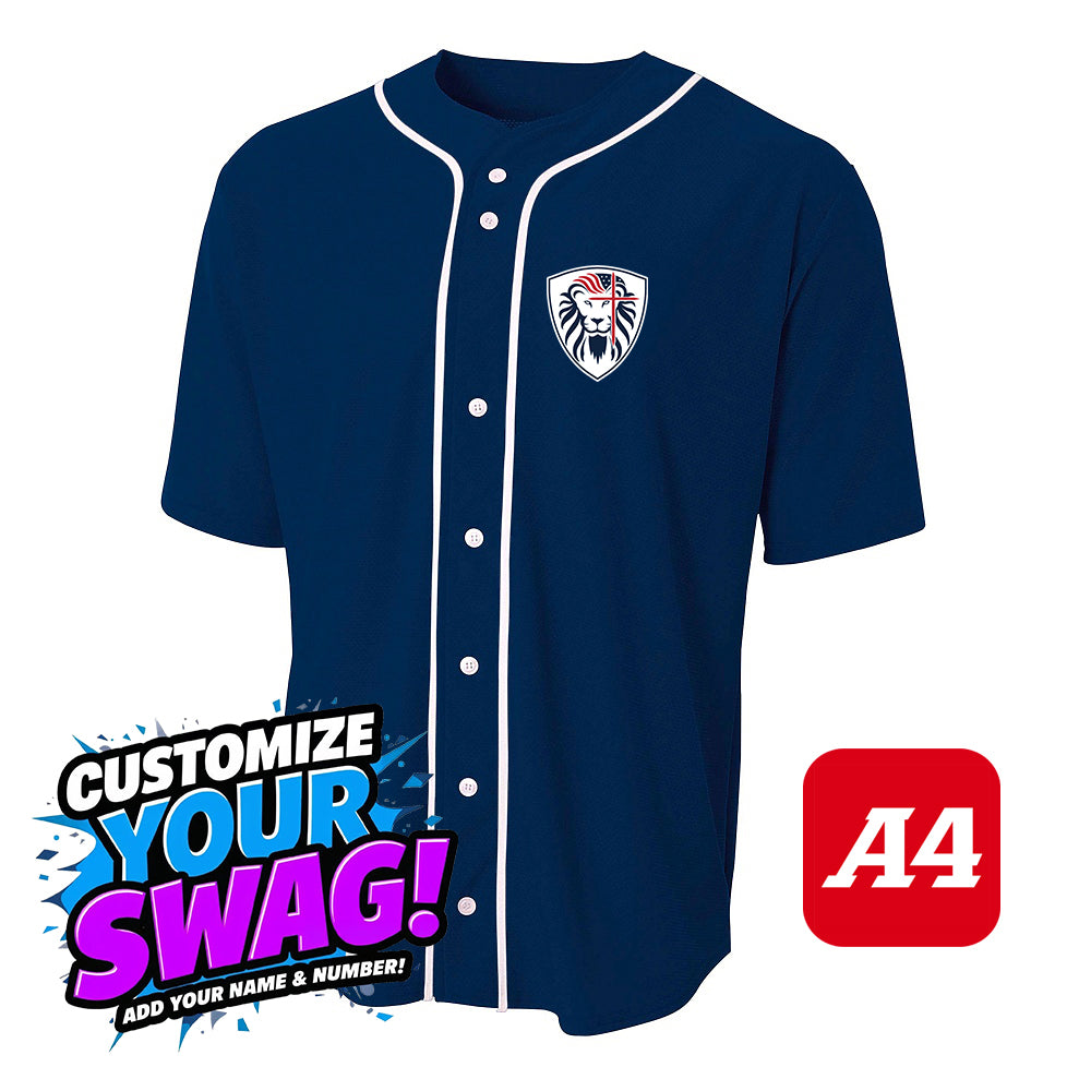 A4 Apparel N4184 Game Day Classic Baseball Jersey - Orlando Lions Baseball