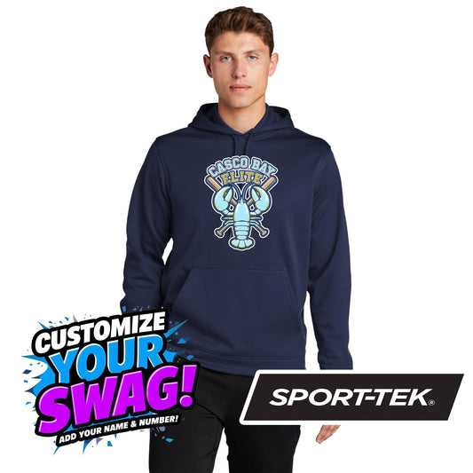 Sport-Tek Sport-Wick Fleece Hooded Pullover F244 - Casco Bay Elite Baseball