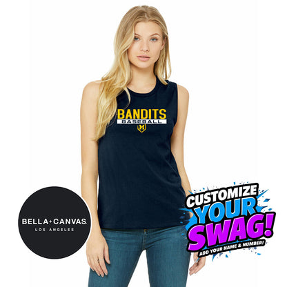 Bella + Canvas B6003 Women's Jersey Muscle Tank - Midland Bandits Baseball