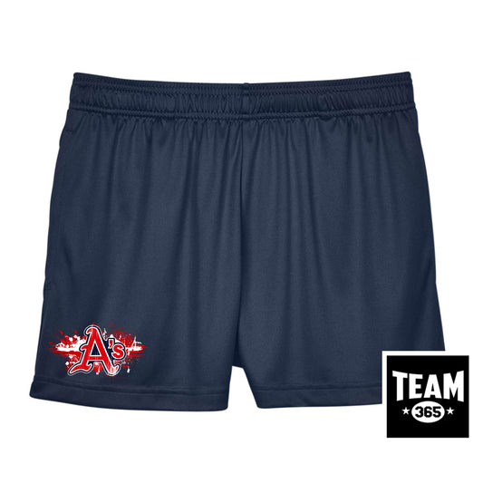 Team 365 TT11SHW Women's Zone Performance Short - Little Rock A's Baseball