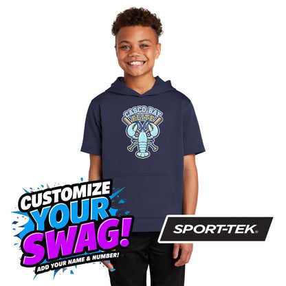 Sport-Tek Youth Sport-Wick Fleece Short Sleeve Hooded Pullover YST251 - Casco Bay Elite Baseball