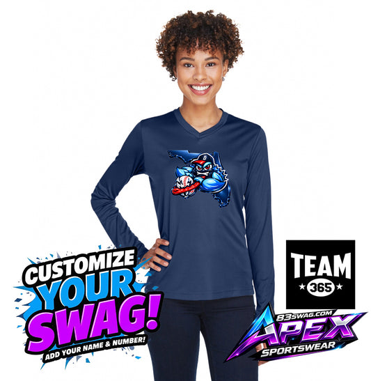APEX Team 365 TT11WL Women's Zone Performance Long-Sleeve T-Shirt - FCA Blueclaws Baseball