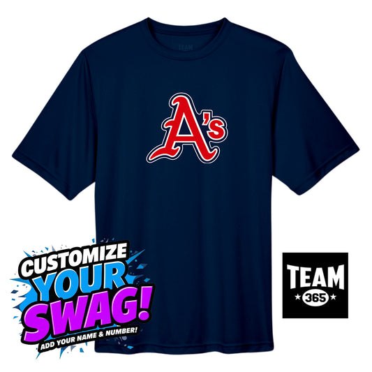 Team 365 Youth & Men's Zone Performance T-Shirt - Little Rock A's Baseball