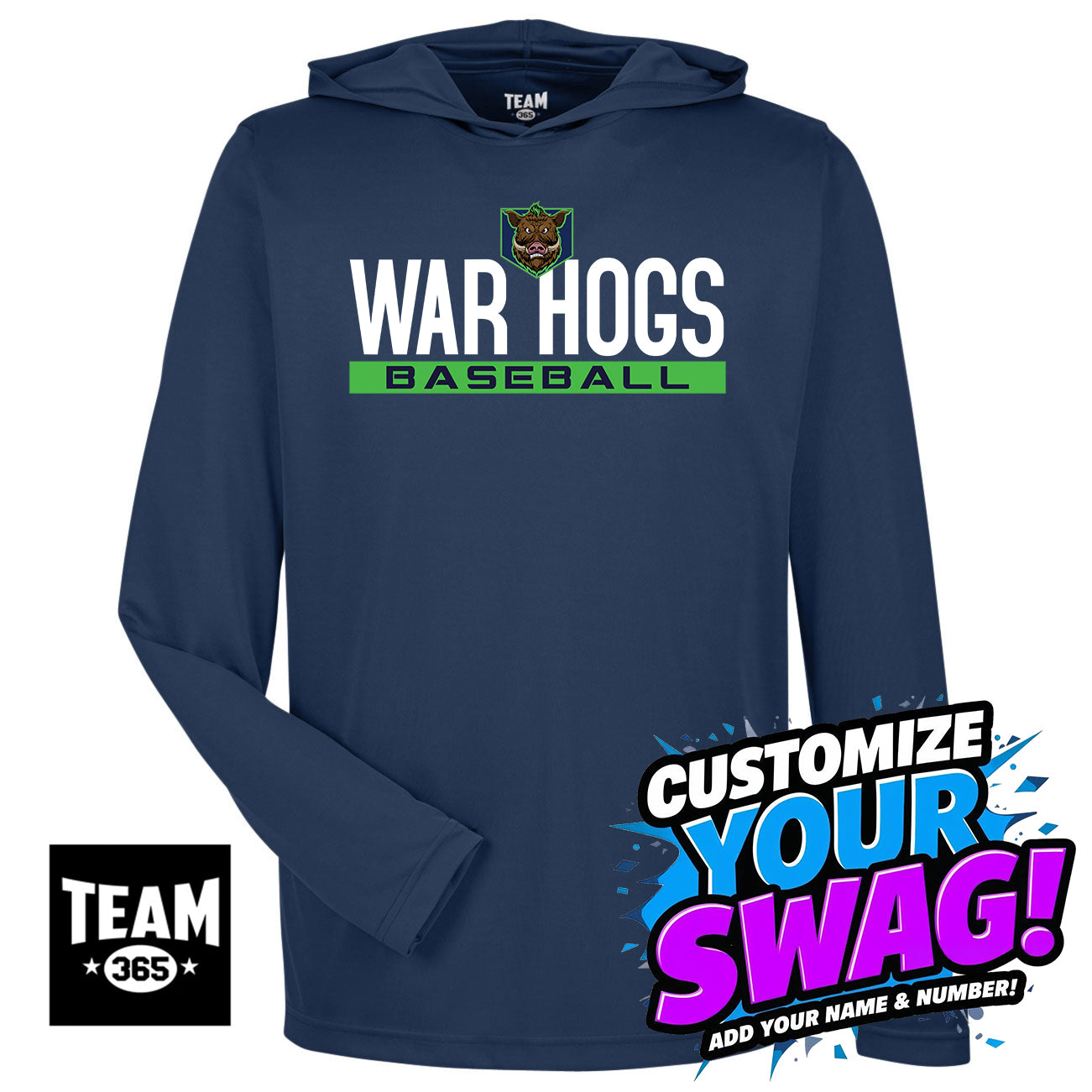 Team 365 Youth & Men's Zone Performance Hoodie - OBP War Hogs