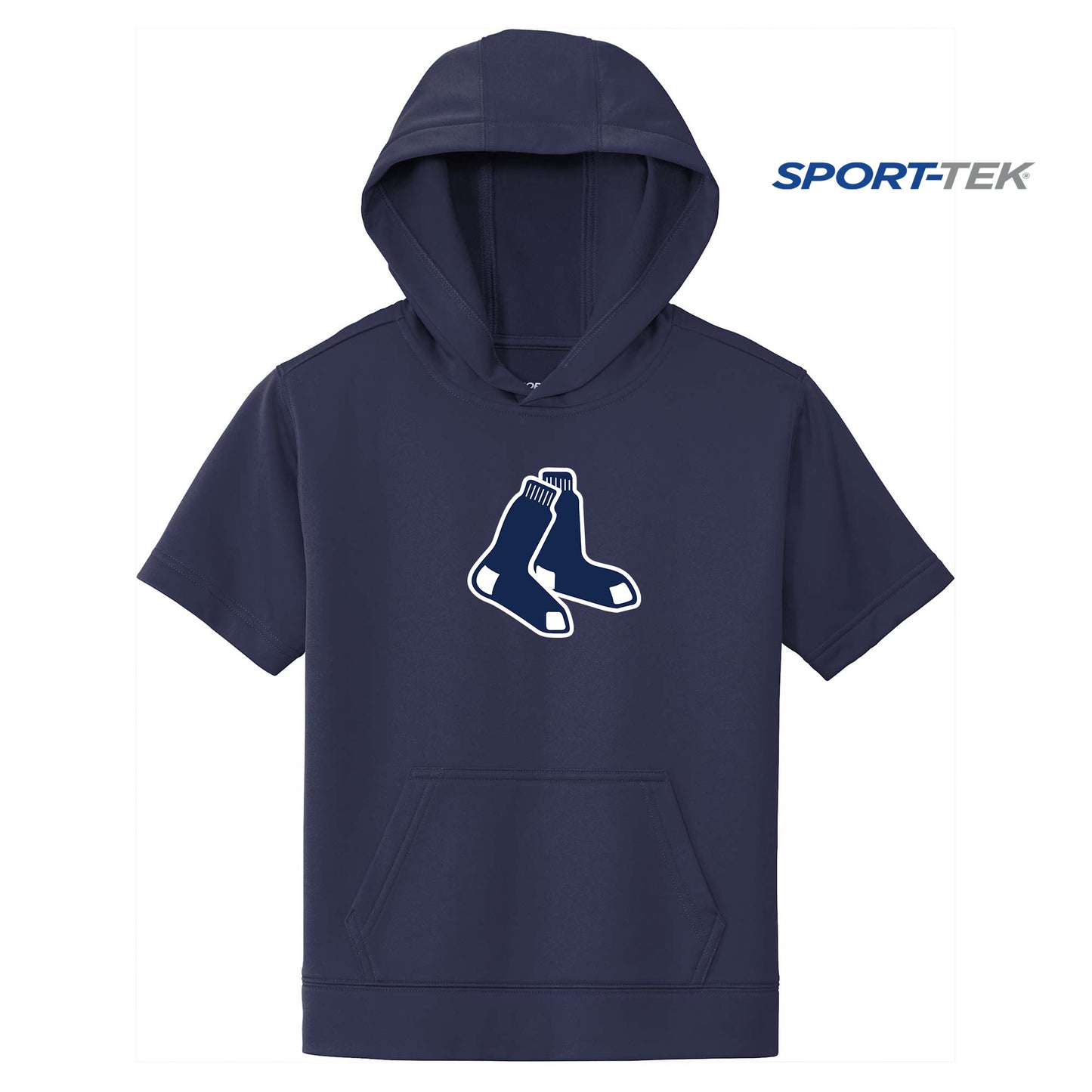Sport-Tek Youth Sport-Wick Fleece Short Sleeve Hooded Pullover YST251 - Blue Sox Baseball