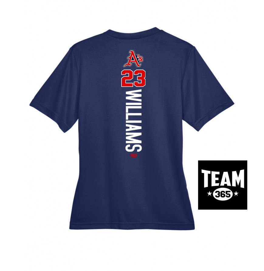 Team 365 TT11W Women's Zone Performance T-Shirt - Little Rock A's Baseball