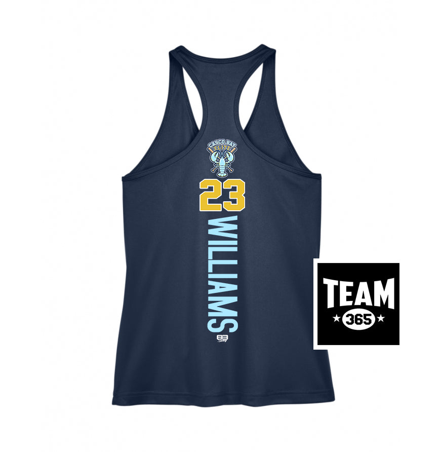 Team 365 TT11WRC Women's Zone Performance Racerback Tank - Casco Bay Elite Baseball