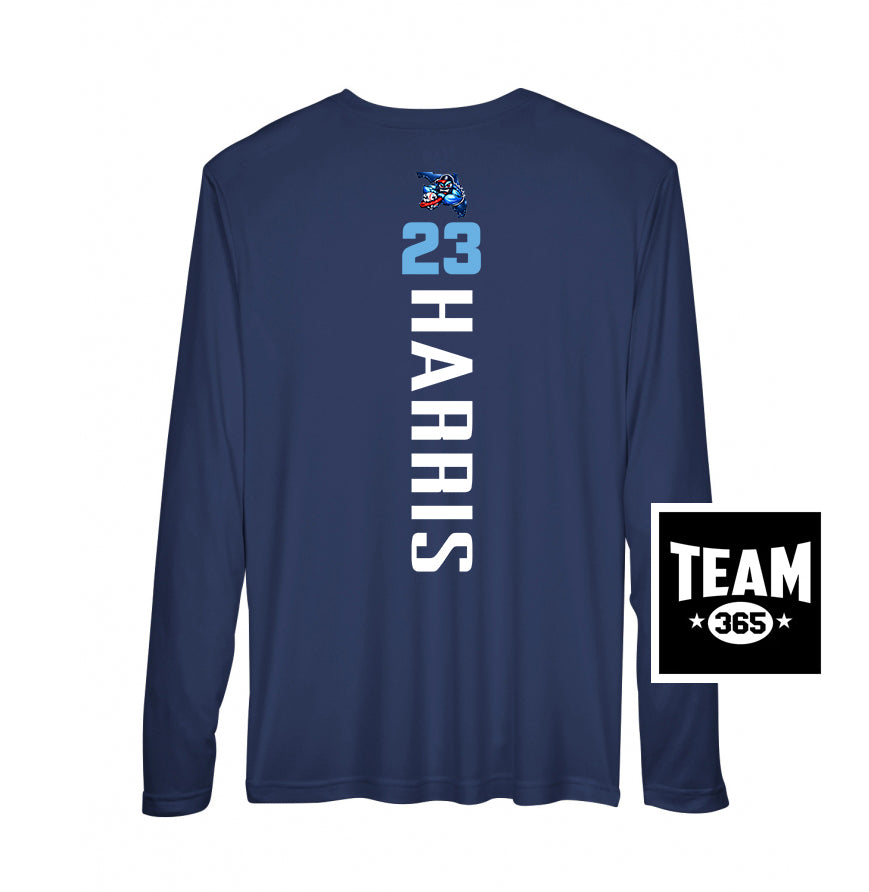 APEX Team 365 Youth & Men's Zone Performance Long-Sleeve T-Shirt - FCA Blueclaws Baseball