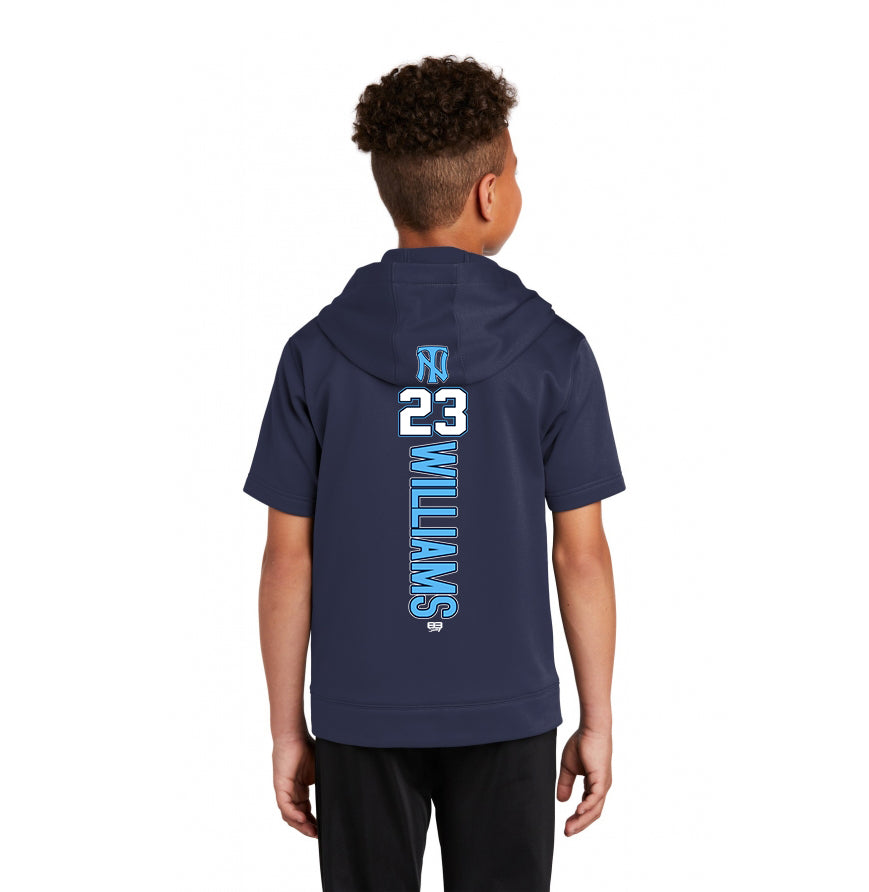 Sport-Tek Youth Sport-Wick Fleece Short Sleeve Hooded Pullover YST251 - Top Notch Baseball