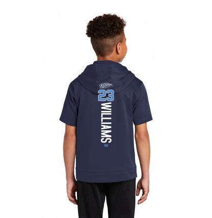 Sport-Tek Youth Sport-Wick Fleece Short Sleeve Hooded Pullover YST251 - Mississippi Rampage Select Softball