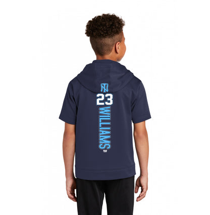 Sport-Tek Youth Sport-Wick Fleece Short Sleeve Hooded Pullover YST251 - Top Notch Baseball