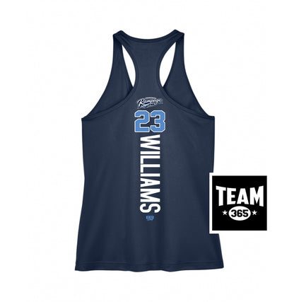 Team 365 TT11WRC Women's Zone Performance Racerback Tank - Mississippi Rampage Select Softball
