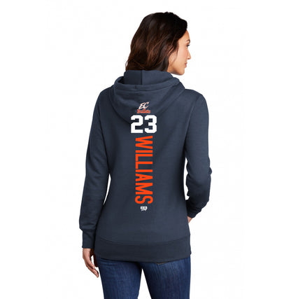 Port & Company Women's Core Fleece Pullover Hooded Sweatshirt LPC78H - EC Bullets Softball