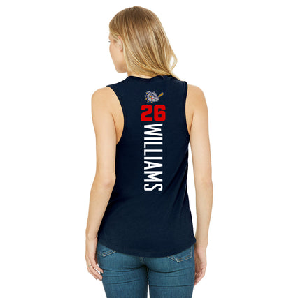 Bella + Canvas B6003 Women's Jersey Muscle Tank - Bloomingdale Bulldogs Baseball
