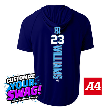 A4 Apparel COOLING PERFORMANCE SHORT SLEEVE HOODED TEE - Top Notch Baseball