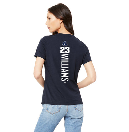 Bella + Canvas 6415 Ladies' Relaxed Triblend V-Neck T-Shirt - Blue Sox Baseball