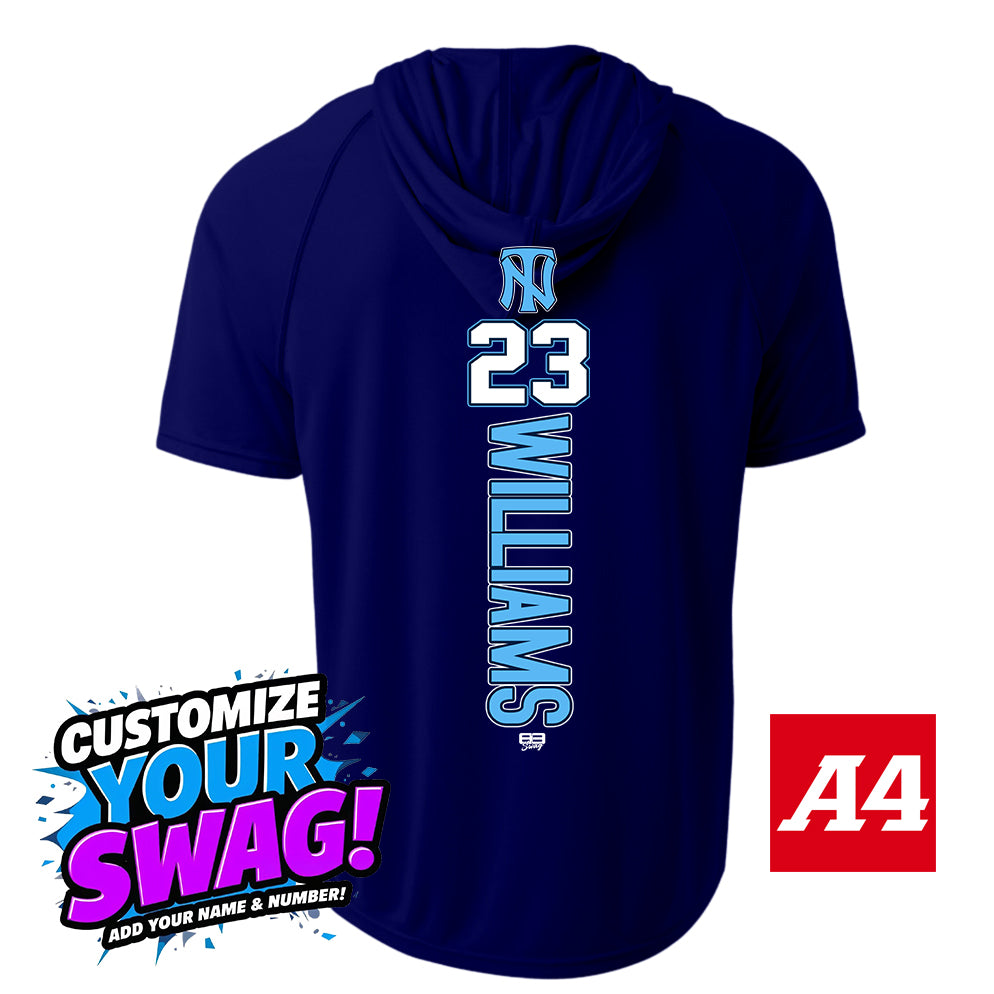 A4 Apparel COOLING PERFORMANCE SHORT SLEEVE HOODED TEE - Top Notch Baseball