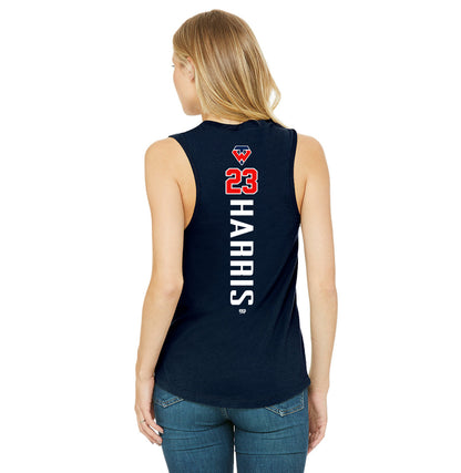 Bella + Canvas B6003 Women's Jersey Muscle Tank - Tampa Warriors Baseball
