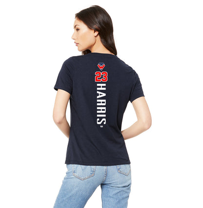 Bella + Canvas 6415 Ladies' Relaxed Triblend V-Neck T-Shirt - Tampa Warriors Baseball