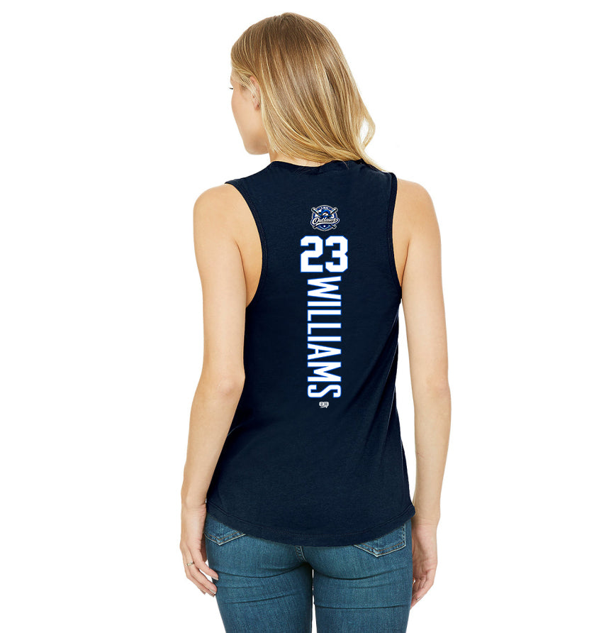 Bella + Canvas B6003 Women's Jersey Muscle Tank - LBK Outlaws Baseball