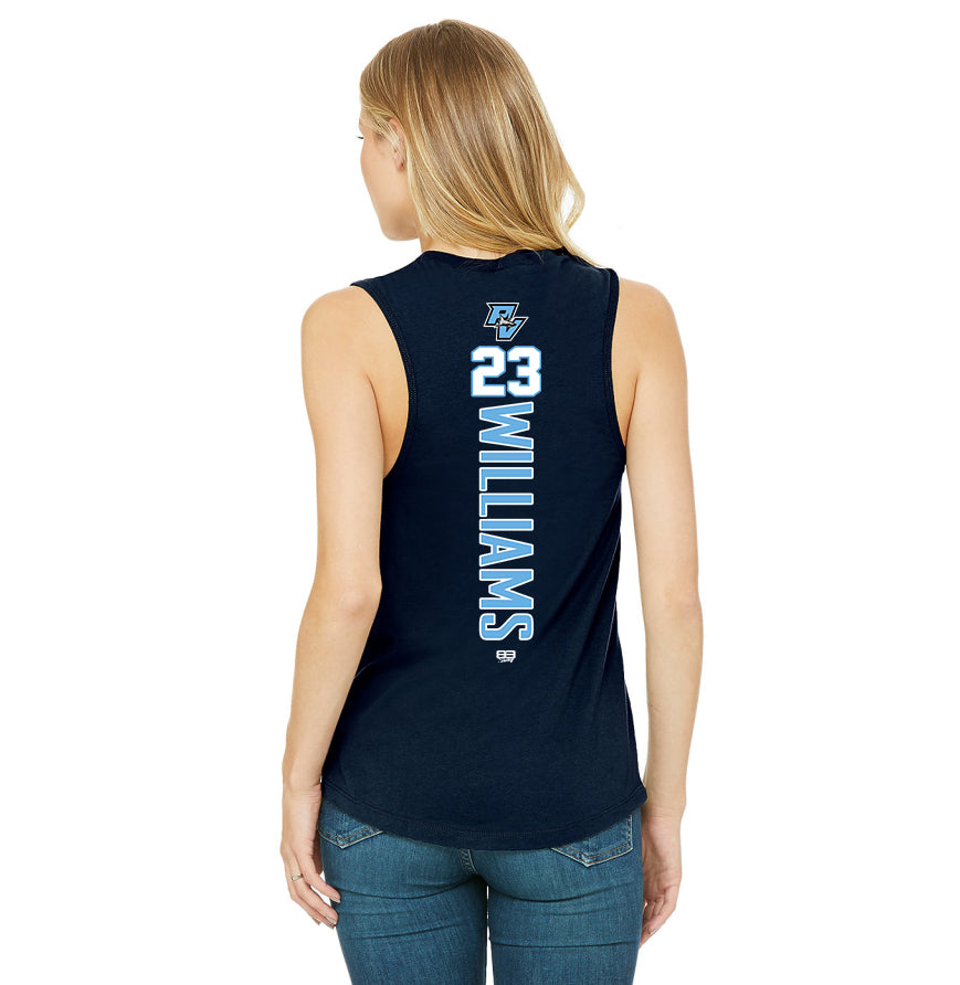 Bella + Canvas B6003 Women's Jersey Muscle Tank - PVAA Sharks Baseball