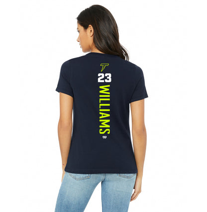 Bella + Canvas B6400 Women's Relaxed Jersey Short-Sleeve T-Shirt - Ponte Vedra Thunder Baseball