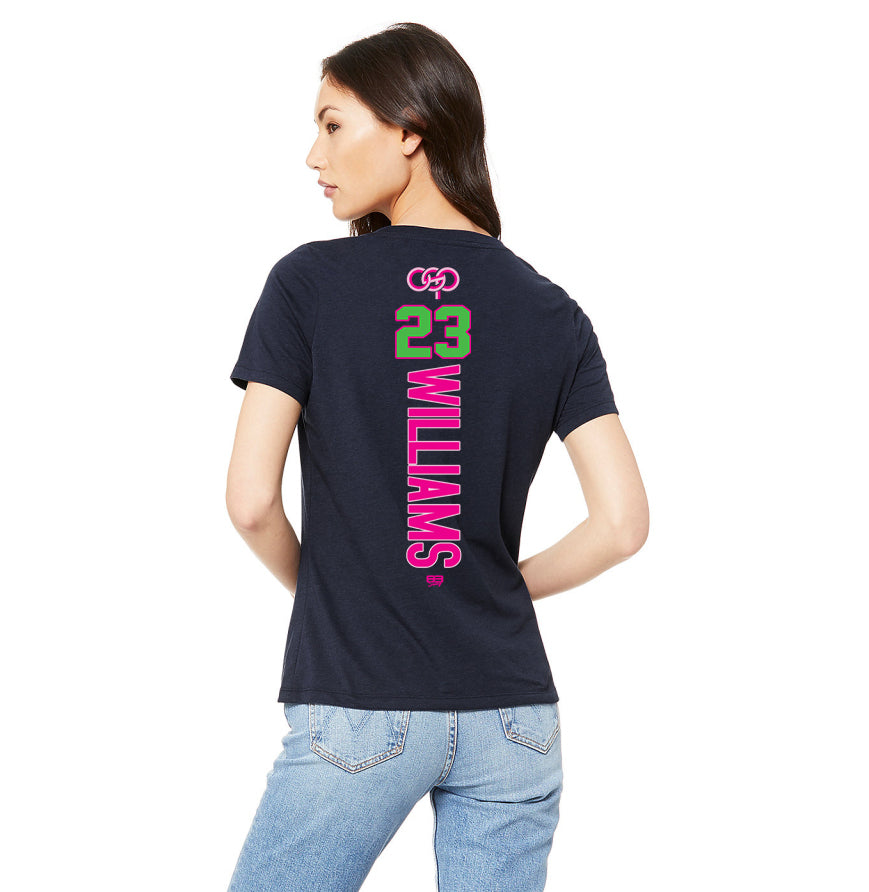 Bella + Canvas 6415 Ladies' Relaxed Triblend V-Neck T-Shirt - OSP Gorilla Queens Softball