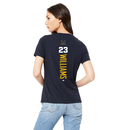 Bella + Canvas 6415 Ladies' Relaxed Triblend V-Neck T-Shirt - Midland Baseball