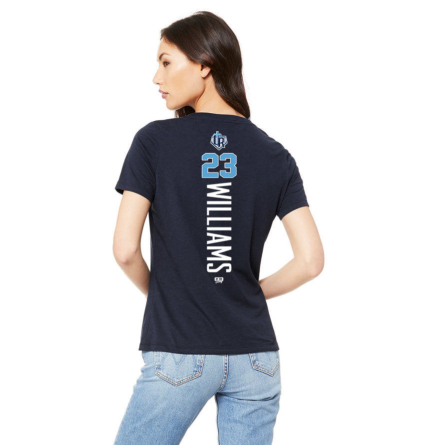 Bella + Canvas 6415 Ladies' Relaxed Triblend V-Neck T-Shirt - Reign Baseball