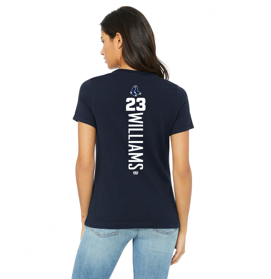 Bella + Canvas B6400 Women's Relaxed Jersey Short-Sleeve T-Shirt - Blue Sox Baseball