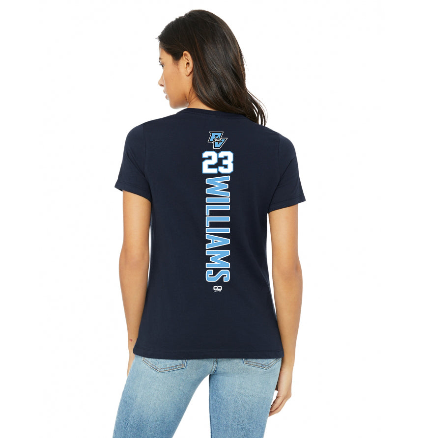 Bella + Canvas B6400 Women's Relaxed Jersey Short-Sleeve T-Shirt - PVAA Sharks Baseball