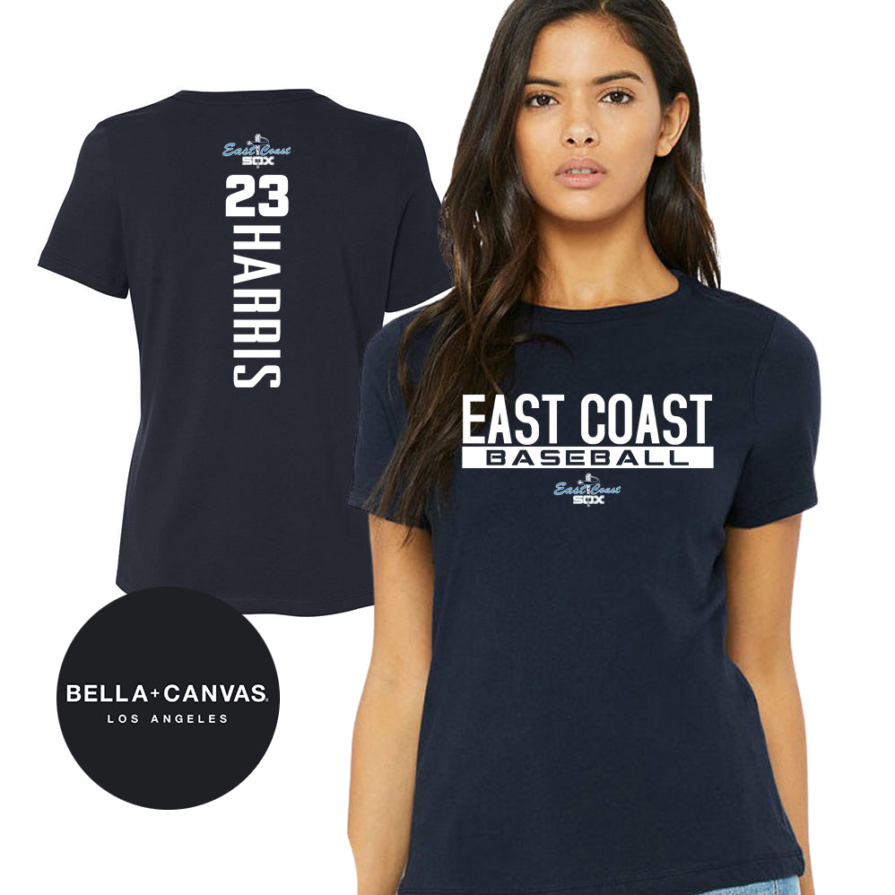 Bella + Canvas B6400 Women's Relaxed Jersey Short-Sleeve T-Shirt - East Coast Sox Baseball