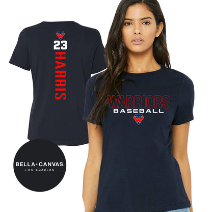 Bella + Canvas B6400 Women's Relaxed Jersey Short-Sleeve T-Shirt - Tampa Warriors Baseball