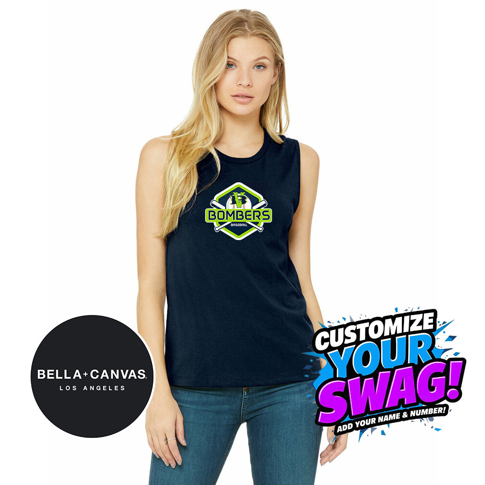 Bella + Canvas B6003 Women's Jersey Muscle Tank - VB Bombers Baseball