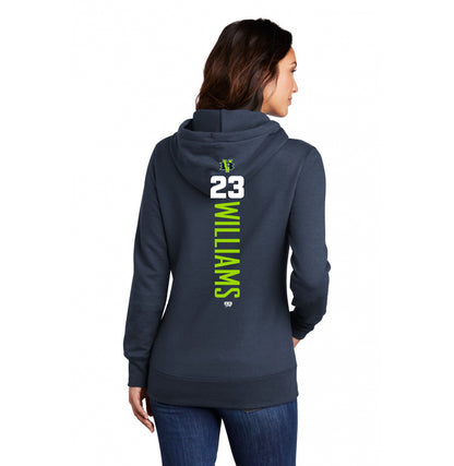 Port & Company Women's Core Fleece Pullover Hooded Sweatshirt LPC78H - VB Bombers Baseball