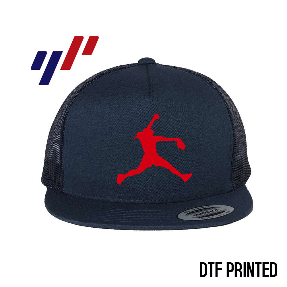 Yupoong 6006 Adult 5-Panel Classic Trucker Hat - DTF PRINTED - KY Rockers Softball