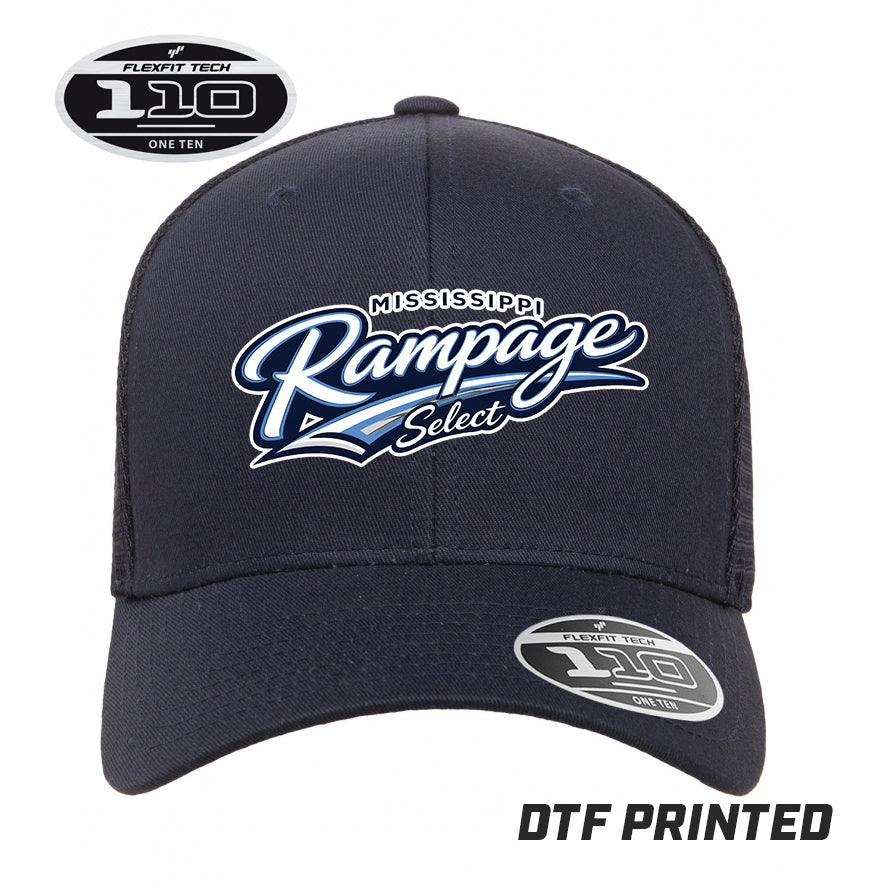 Flexfit 110M Adult 110reg Mesh Cap DTF PRINTED - Mississippi Rampage Select Softball