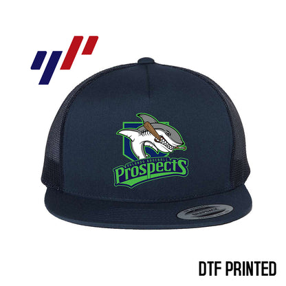 Yupoong 6006 Adult 5-Panel Classic Trucker Hat - DTF PRINTED - OBP Land Sharks